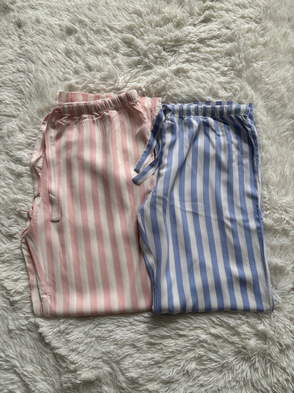 Womens Striped Pajama Pants - Pink & Blue